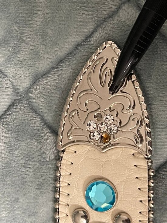 BHW Women’s Rhinestone Studded Leather Western Cowgirl Belt main image 5